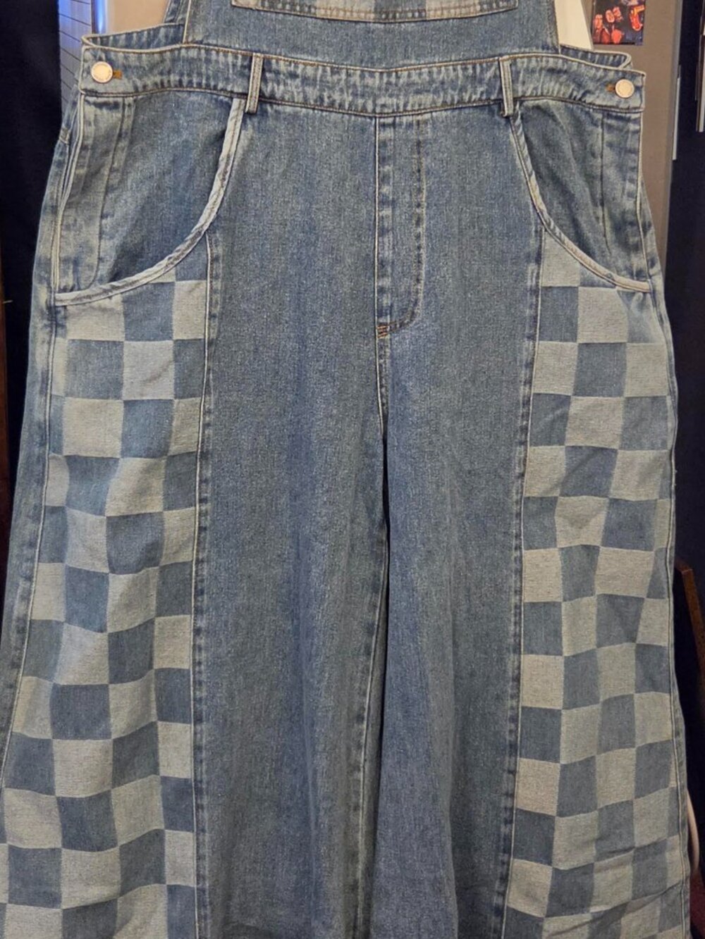 Wide Leg Bell Bottoms Retro Hippie Boho 2XL Jean Overalls/Jumpsuit NWT!!!*READ* - Picture 3 of 7
